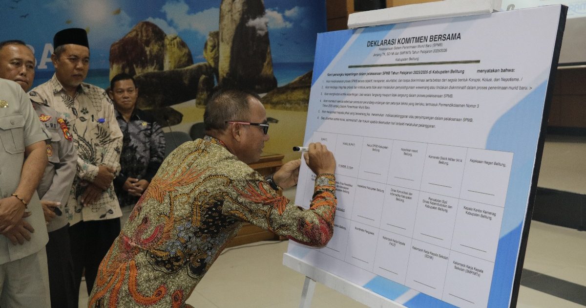 Tak Ingin Ada Kecurangan, Bupati Belitung Bakal Awasi Proses SPMB dengan Ketat