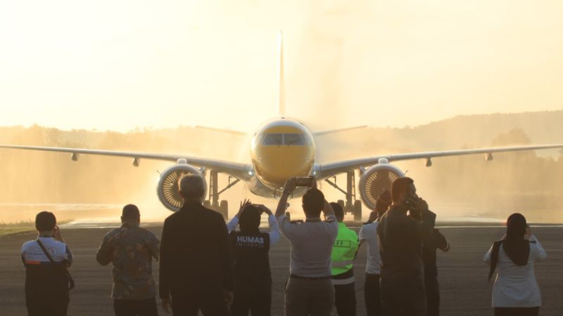 Penerbangan Internasional Perdana Scoot Airlanes Singapura–Belitung Resmi Dibuka, Penumpang Capai 80 Persen