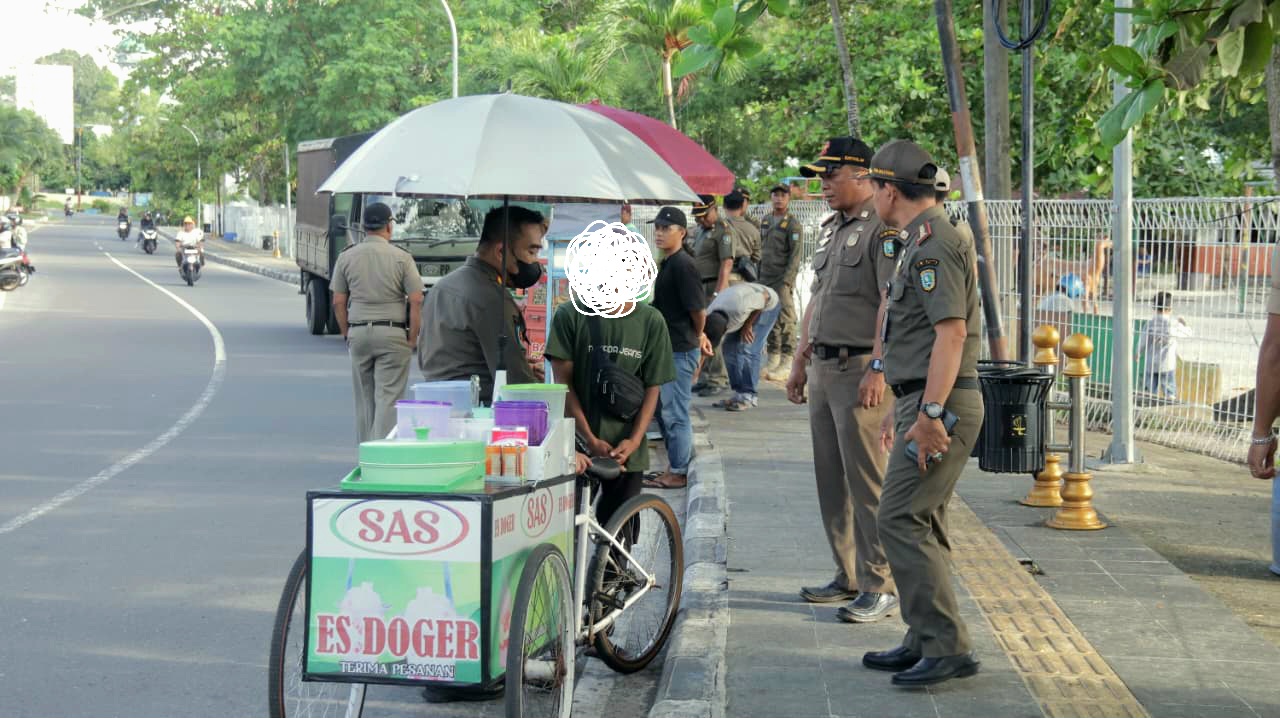 Satpol PP Belitung Gencarkan Penertiban PKL di Sejumlah Titik Kota
