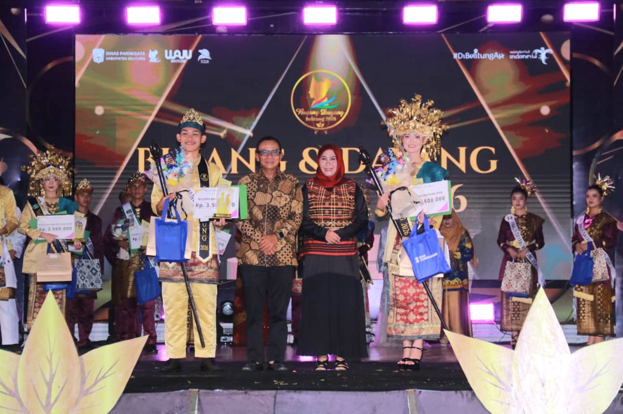 Puncak Pemilihan Bujang Dayang Belitung 2026, Gibran dan Garcia Jadi Yang Terbaik