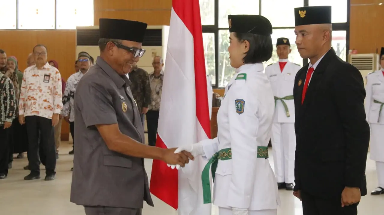 32 Anggota Paskibraka Kabupaten Belitung Tahun 2026 Dikukuhkan, Bupati Sebut Sebagai Putra Putri Berkualitas.