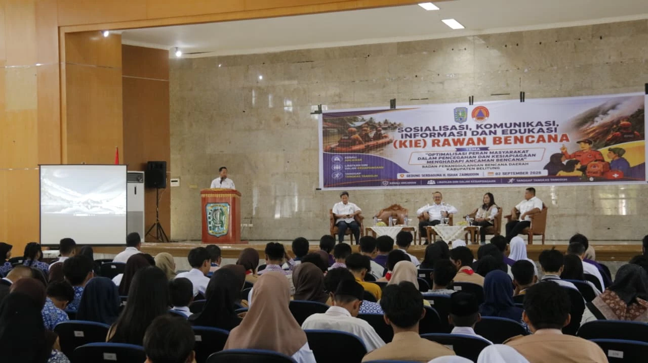 BPBD Belitung Edukasi Rawan Bencana Ke 150 Siswa dan Guru di Belitung